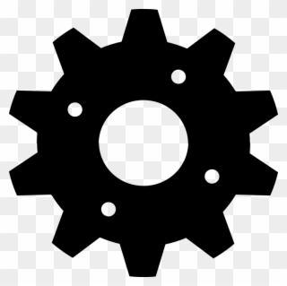 Cogwheel Black Gear - Mechanical Wheel Clipart