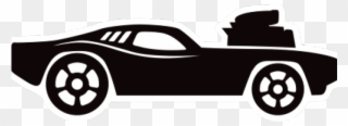 Hot Wheels Clipart Black And White - Hot Wheels Black And White - Png Download