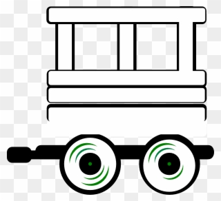 Train Caboose Clipart Black And White Cliparts Others - Train Carriage Coloring Page - Png Download