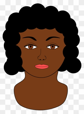 Clip Art Lady S Face Big - Black Woman Face Clipart - Png Download