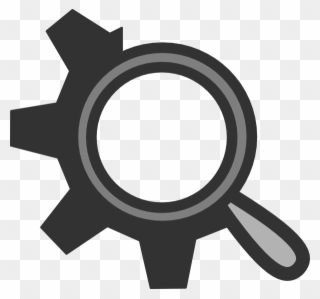 This Free Clip Arts Design Of Magnifying Glass With - Gear Magnifying Glass Icon - Png Download