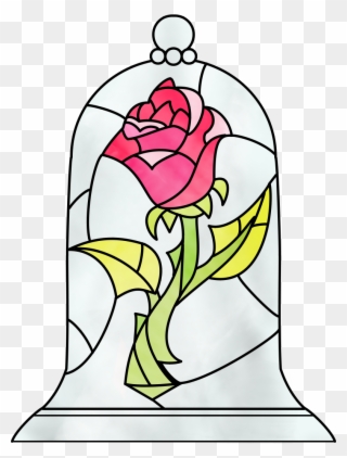 French Drawing Beautiful Freeuse - Rose Beauty And The Beast Png Clipart