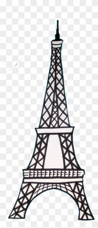 Tower Clipart Basic - French Eiffel Tower Drawing - Png Download
