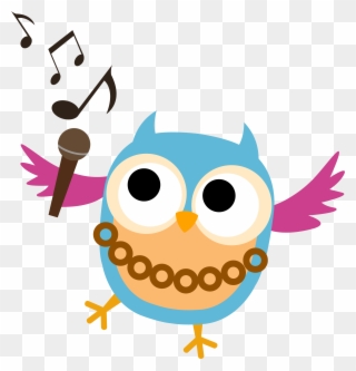 Graphic Transparent Choir Clipart Vocal Solo - Owl Singing Clip Art - Png Download