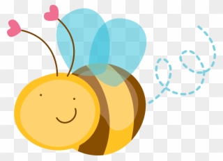 Bee Template, Cute Bee, Bumble Bees, Bee Clipart, Bee - Abeja Animada Con Fondo Transparente - Png Download