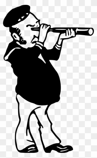 Big Image - Sailor With Telescope Clipart