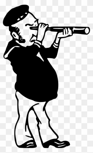 Big Image - Sailor With Telescope Clipart