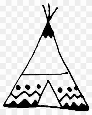 Freeuse Stock Black And White Teepee Clipart - Transparent Teepee Clipart - Png Download