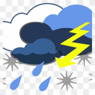 Storm Clipart Lightning Thunder Free Vector Graphic - Weather Clip Art - Png Download