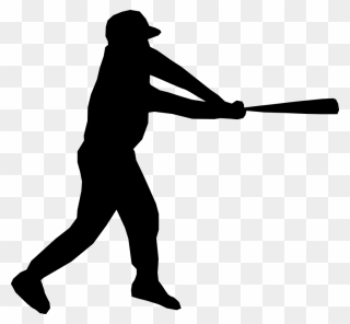 Swing Clipart Baseball Bat - Baseball Player Vector Png Transparent Png