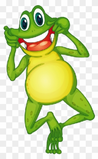 Graphic Royalty Free Character Clipart Frog - Frog With Big Smile Greeting Cards - Png Download