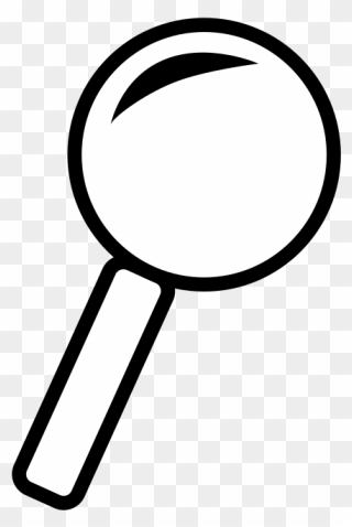 Magnifying Glass Outline Icon - Magnifying Glass Clipart White - Png Download