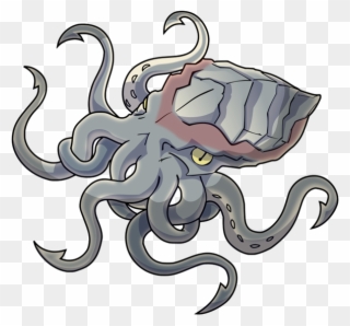 Squid Clipart Sea Monster - Cartoon Kraken - Png Download