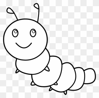 Caterpillar Clipart By Hallow Graphics - Caterpillar Clipart Black And White - Png Download