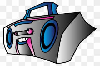Boombox Computer Icons Compact Cassette Sound - Cartoon Boombox Png Clipart