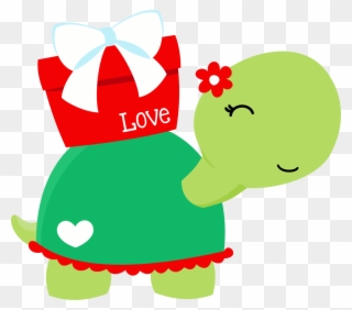 Turtle Love, Exibir, Clip Art, Pasta, Card Making, - Valentine's Day - Png Download