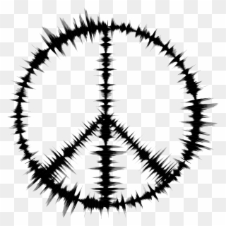 Clipart Waves Peace Sign - Peace Symbol Drawing Art - Png Download