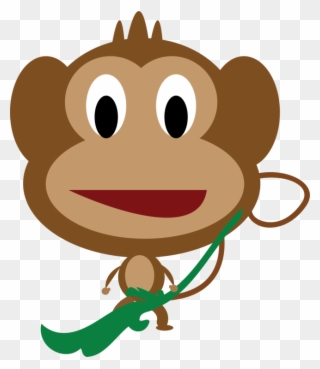 Ape Cartoon Baby Monkeys Mammal - Cartoon Monkey Shower Curtain Clipart