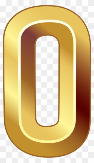 Gold Number Zero Png Clipart Image - 0 Png Transparent Png