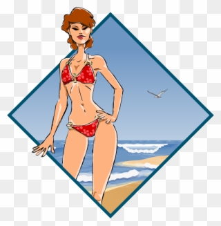 Medium Image - Illustration Model Girl Bikini Clipart