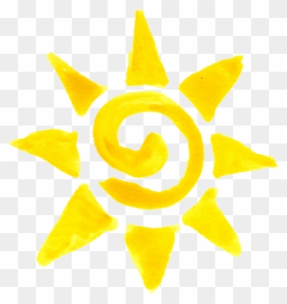 Spiral Sun Png Graphic Free Library - Crayon Sun Drawing Png Clipart