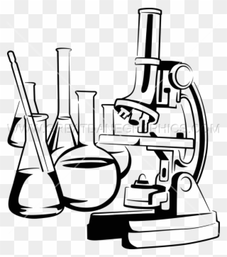 Picture Chemical Clipart Nanotechnology - Microscope With Flask Clipart - Png Download