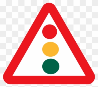Traffic Signal Clip Art - Warning Sign Png Transparent Png