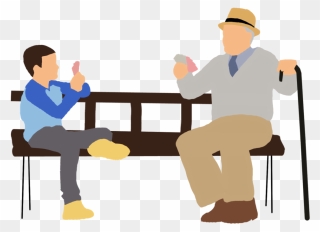 Clipart Teacher Storytelling - Abuelo Y Nieto Png Transparent Png