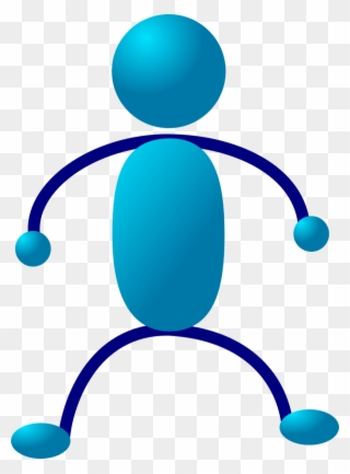 Blue Stick Man Clipart Stick Figure Clip Art - Stick Men Clip Art - Png Download