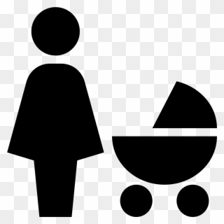 The Icon Shows A Mother Standing Next To Her Baby In - Mother Icon Png Clipart