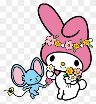 My Melody Clip Art Cartoon - My Melody Coloring Pages - Png Download