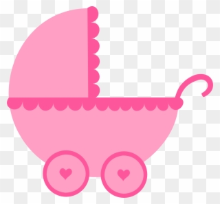 Baby Girl Clipart, Baby Shower Clipart, Baby Box, Baby - Carrinho De Bebe Desenho Menina - Png Download