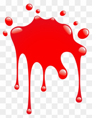 Red Paint Splat - Red Paint Splatter Clip Art - Png Download