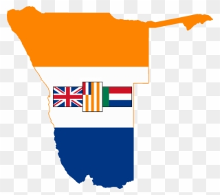 Flag Map Of South West Africa - South Africa In South West Africa Clipart