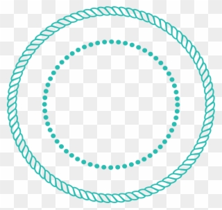 Rope Circle Aqua Clip Art - Circle Border Vector Png Transparent Png
