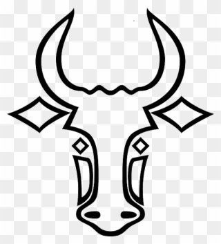 Animal - Bull Head Drawing Easy Clipart