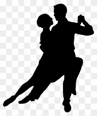 Latin Dancers Silhouette - Dancing Couple Silhouette Png Clipart