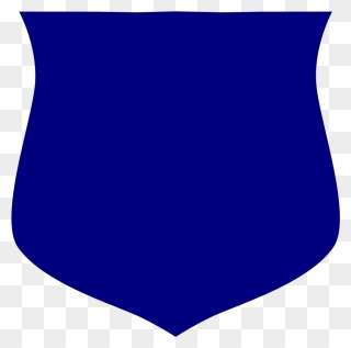 Blue Blank Shield Logo Clipart
