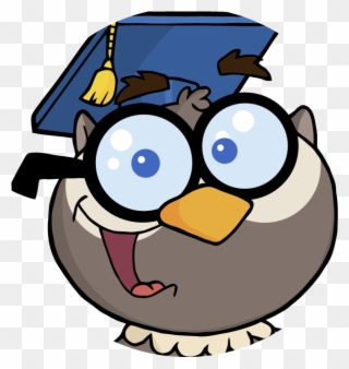 The Wisest Owl - Teacher Cartoon Png Clipart