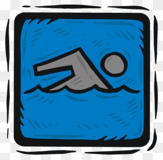 Medal Clipart Olympic Swimmer - Signs Of People Swimming - Png Download