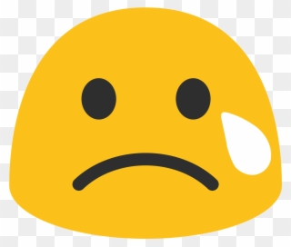 Stressed Emoji Png Clip Art Free Stock - Sad Blob Emoji Transparent Png