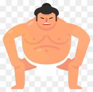 Clip Free Download Sumo Cartoon Clip Art - Cute Sumo Wrestler Japan - Png Download