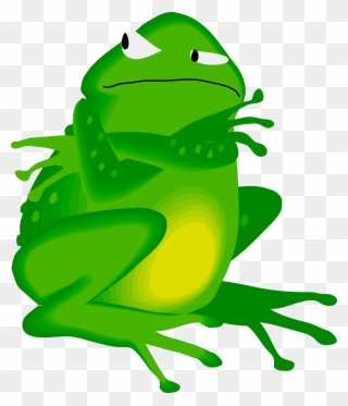 When Stress Takes Over - Grumpy Frog Clip Art - Png Download