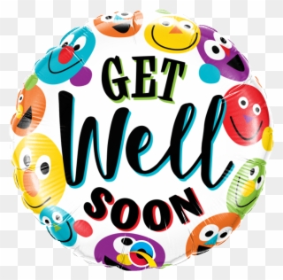 Get Well Balloon Or Bouquet - Gws Get Well Soon Clipart