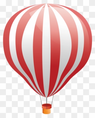 Hot Air Balloon Clipart Orange - Balloon - Png Download