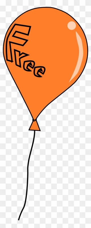 Big Image - Orange Balloon Clip Art - Png Download