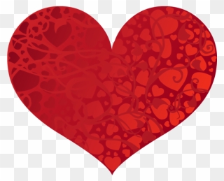 Chalk Red Heart Png Picture Black And White - Сердце Шаблон Для Вырезания Clipart