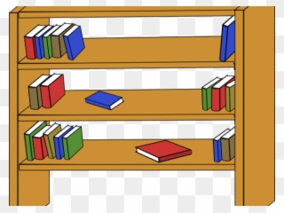 Library Clipart Books - Book Case Clip Art - Png Download