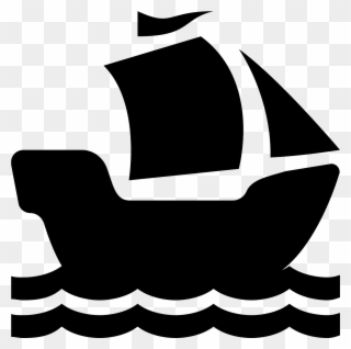 Viking Style Clipart Ship Silhouette - Ship Icon - Png Download