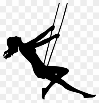 Girl Basketball Clipart 15, Buy Clip Art - Girl On A Swing Silhouette - Png Download